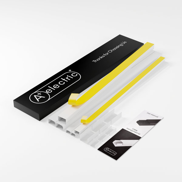 A+ Electric White Plastic Cable Management 39" Small + 39" Medium 34